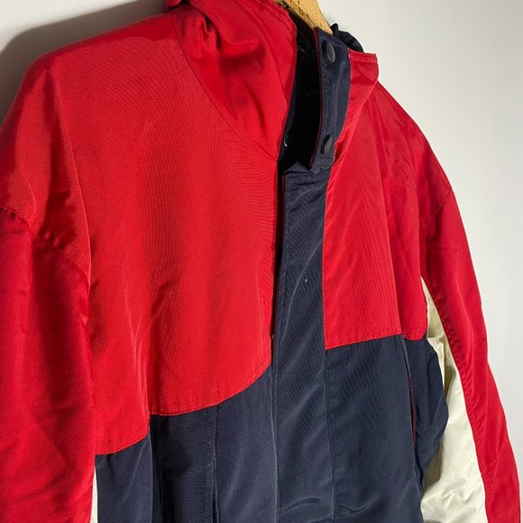 Tommy Hilfiger Mens Jacket Patch Logo Lightweight Full Zip Red Size L - Picture 3 of 14